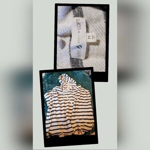 Lou & Grey (LOFT) Black and White Striped Pullover